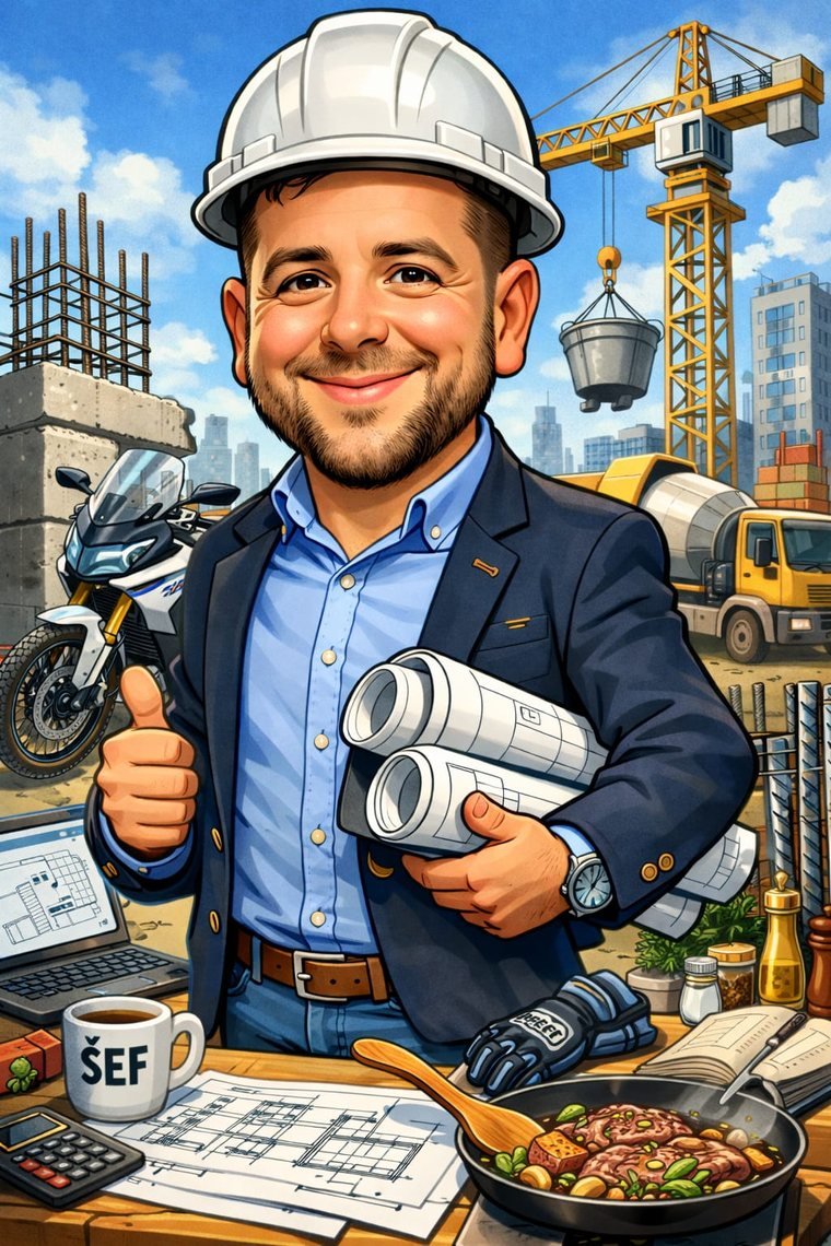 Inženjerko — ilustracija Milana Jevtića na gradilištu